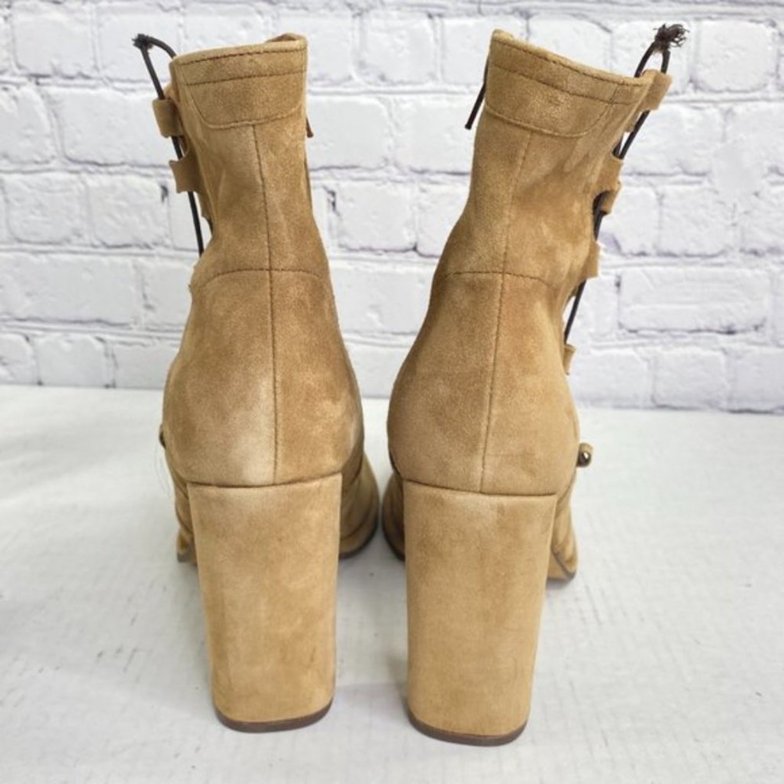 Free People Mariette Suede Bootie Boots Size 10-10.5 Heel Ankle Bohemian Hipster