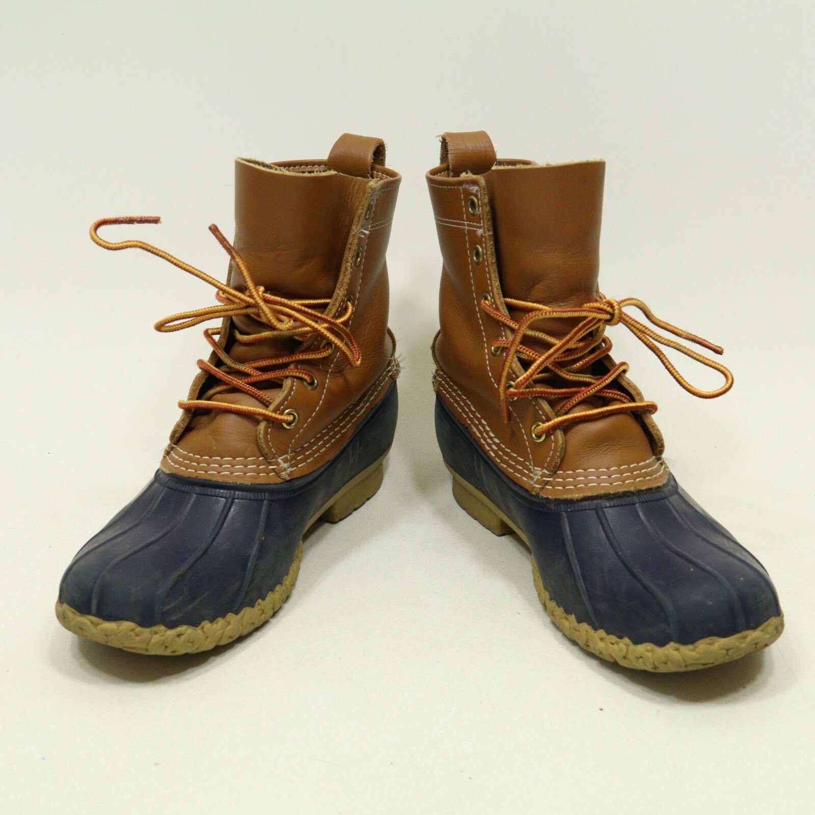 L.L. Bean Women’s The Original Duck Boots Brown Ankle Lace Up Pull Tab USA Sz 8M