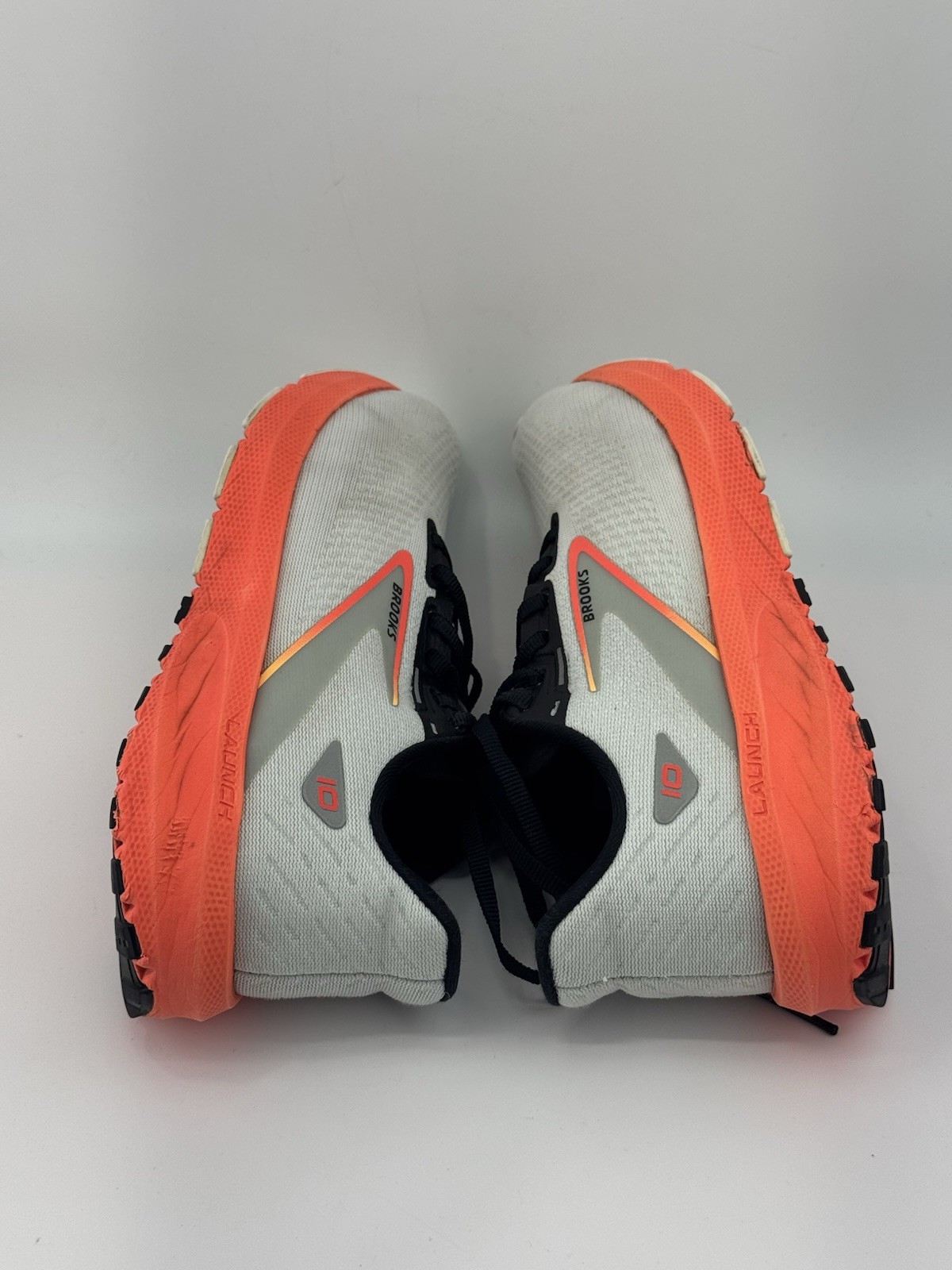 Brooks Launch 10 Women’s White Firery Coral Running 1203981B410 Size 8 B