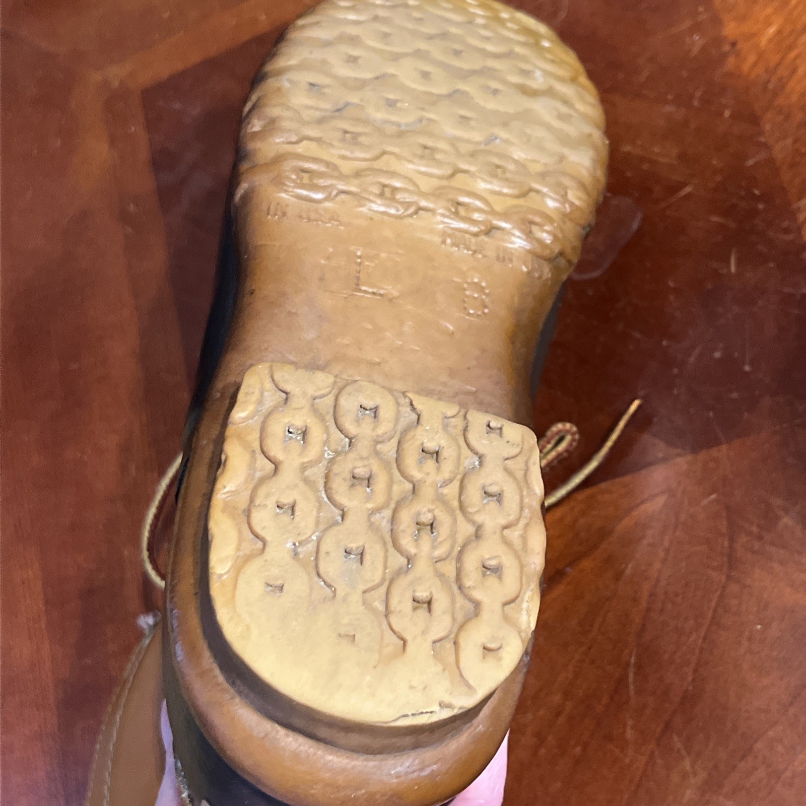 LL Bean Womens Maine Hunting Shoe Leather & Rubber Waterproof Duck Boots Size 8