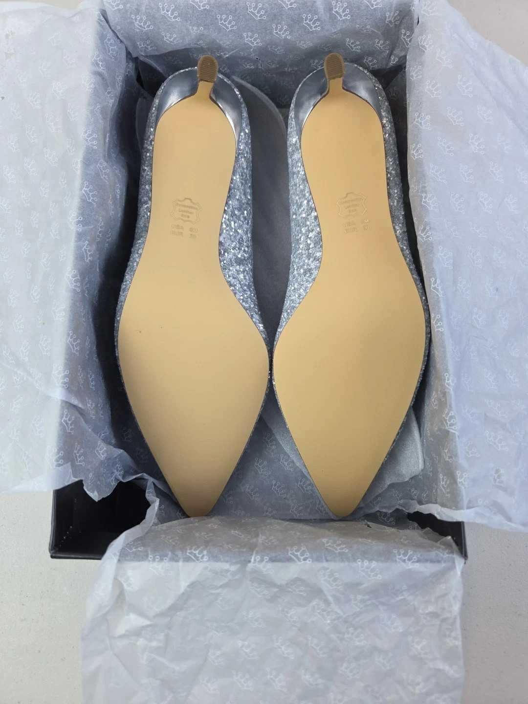 Nina Nelida Womens Evening Pum, Silver Met Size 8M