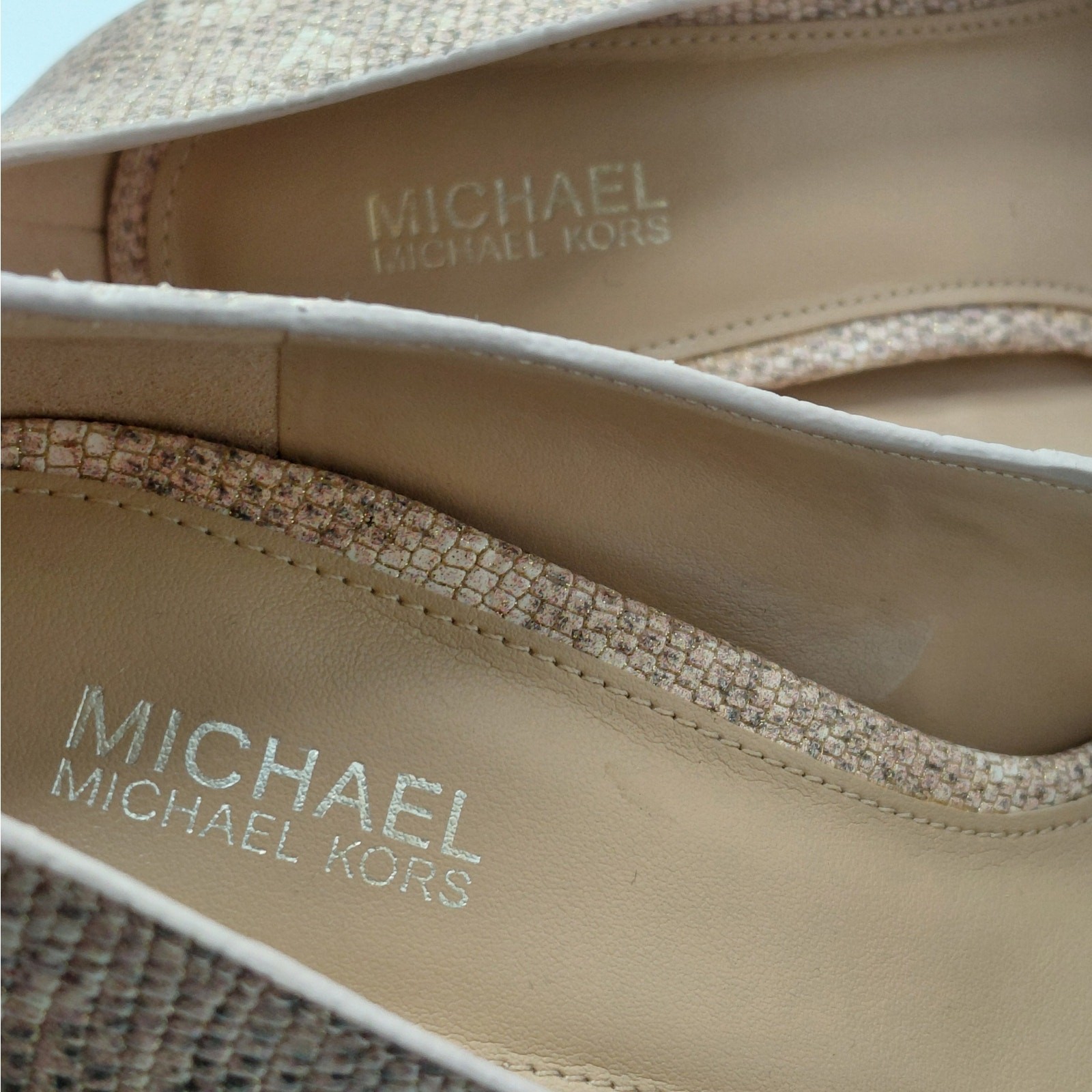 Michael Kors Womens Heels Size 6M Snakeskin Wedding Cocktail Party Evening Pumps