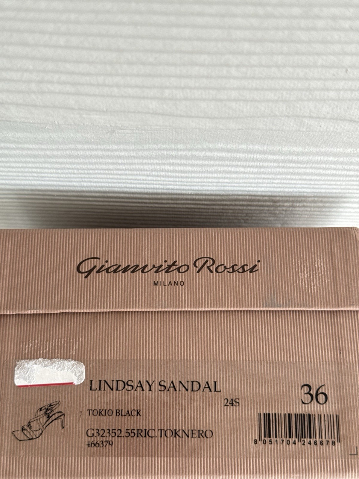 Gianvito Rossi Lindsay Sandal Black Leather Strappy Heel Size 36 New With Box