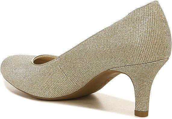 LifeStride Size 10W Parigi Platino Fabric Pump Leather-And-Synthetic