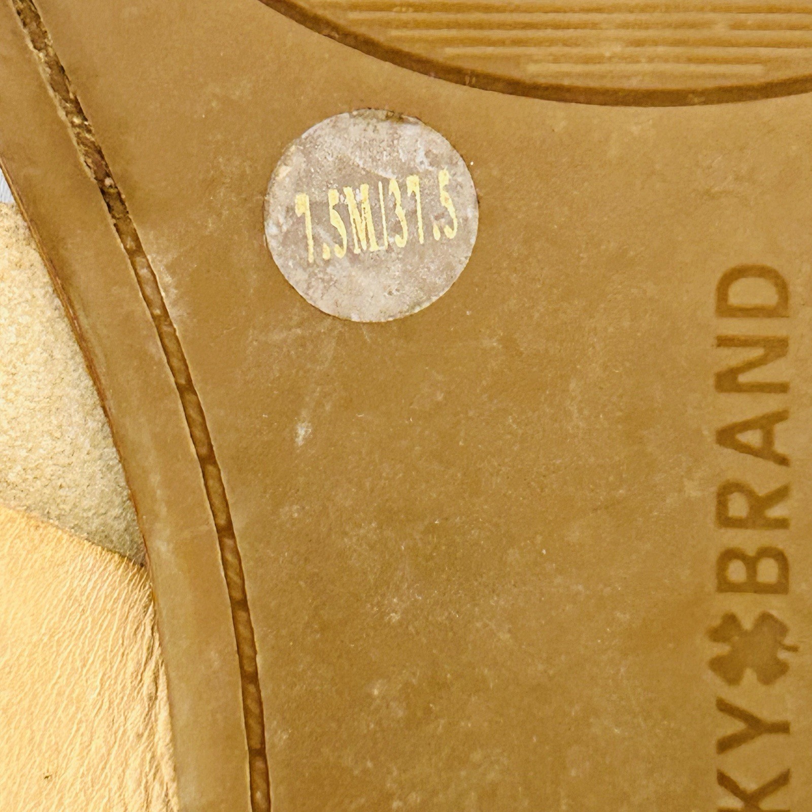 Lucky Brand Ari Thong Leather Sandals flip flop Sz 7.5 Festival Boho Hippie