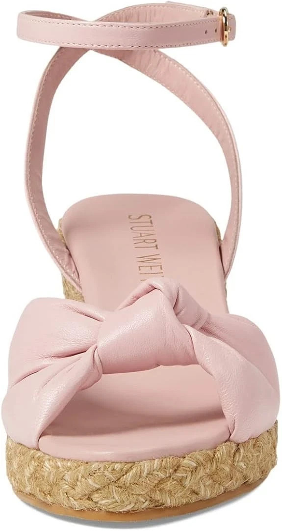 Stuart Weitzman Playa Espadrille Knot Wedge, Ballet/Natural, US 9 B