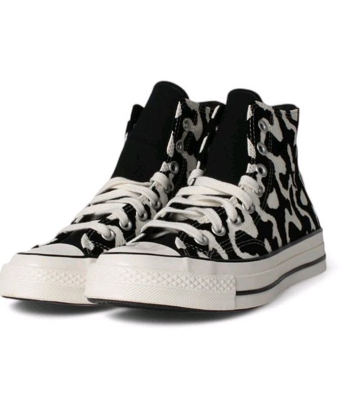 Womens Converse CHUCK Taylor All Star HI A12350C Black Leopard Graphics Sz 6.0