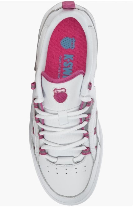 NIB K-Swiss Slamm 99 CC Sneaker Women Genuine Leather White/Raspberry
