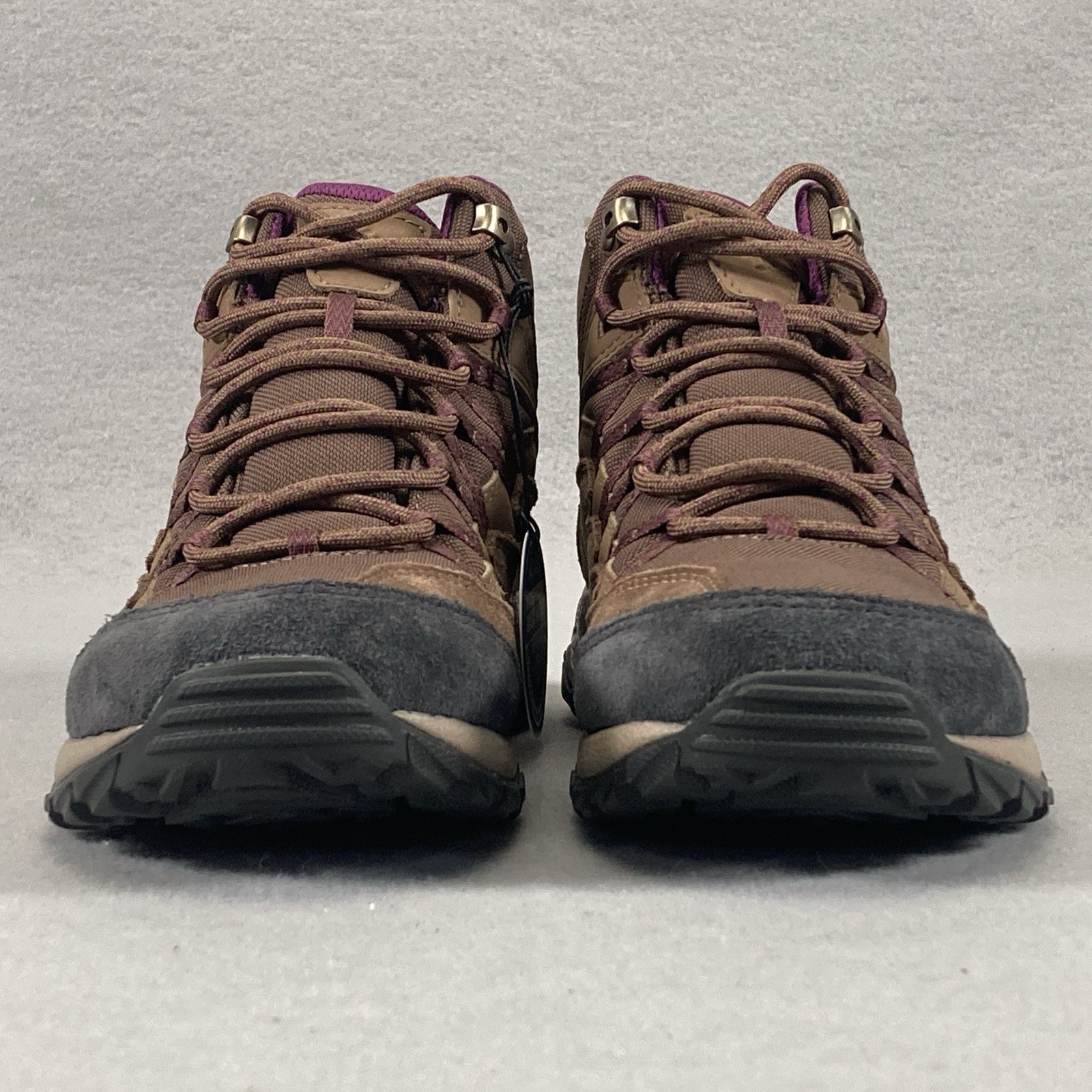 Columbia Redmond Mid Waterproof Hiking Boots Womens 7 Brown Leather Shoes