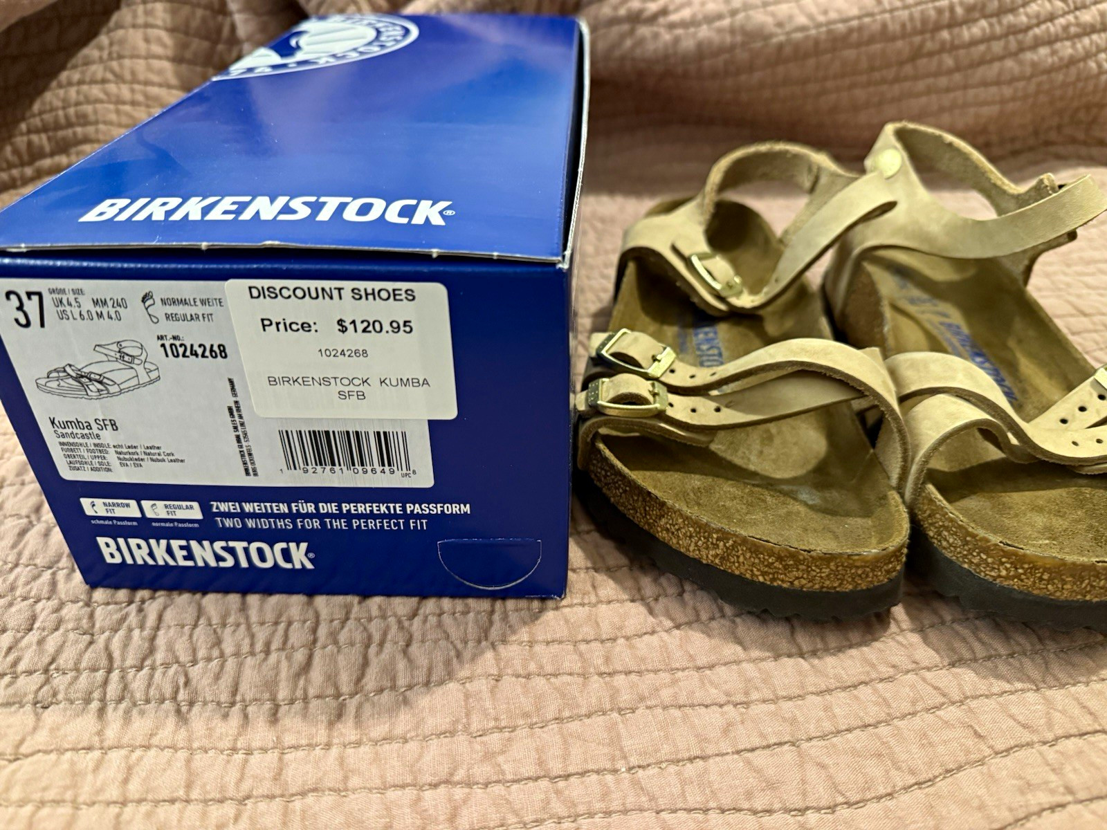 Birkenstock Women’s Beige Leather Strappy Sandals EU 37 US 6 Regular Ankle