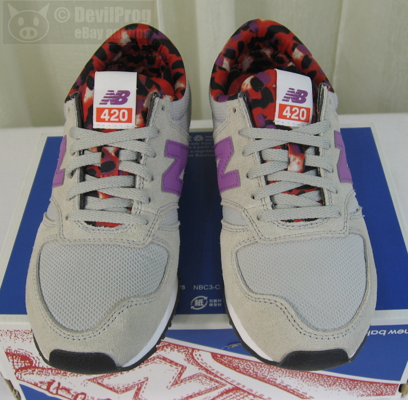 NIB NEW BALANCE Womens 420 Artistic Pop Lace-Up Sneakers US 6.5/37 Grey/Purple