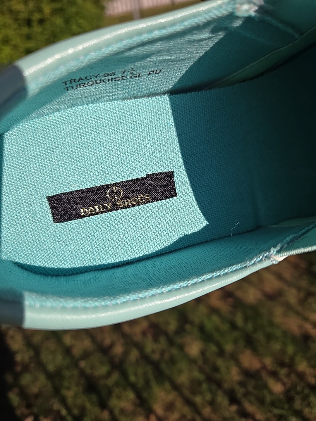Daily Shoes Women’s Espadrilles Slip On Tracy Glitter Turquoise Size 7.5 NWT