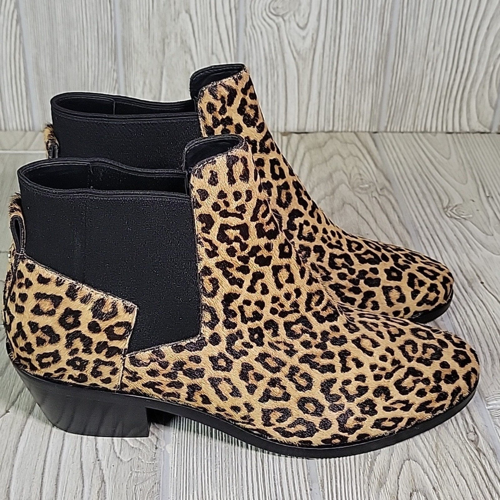 Cole Haan Grand 360 Gia Animal Print Calf Skin Ankle Boots Womens Size 7.5 NEW