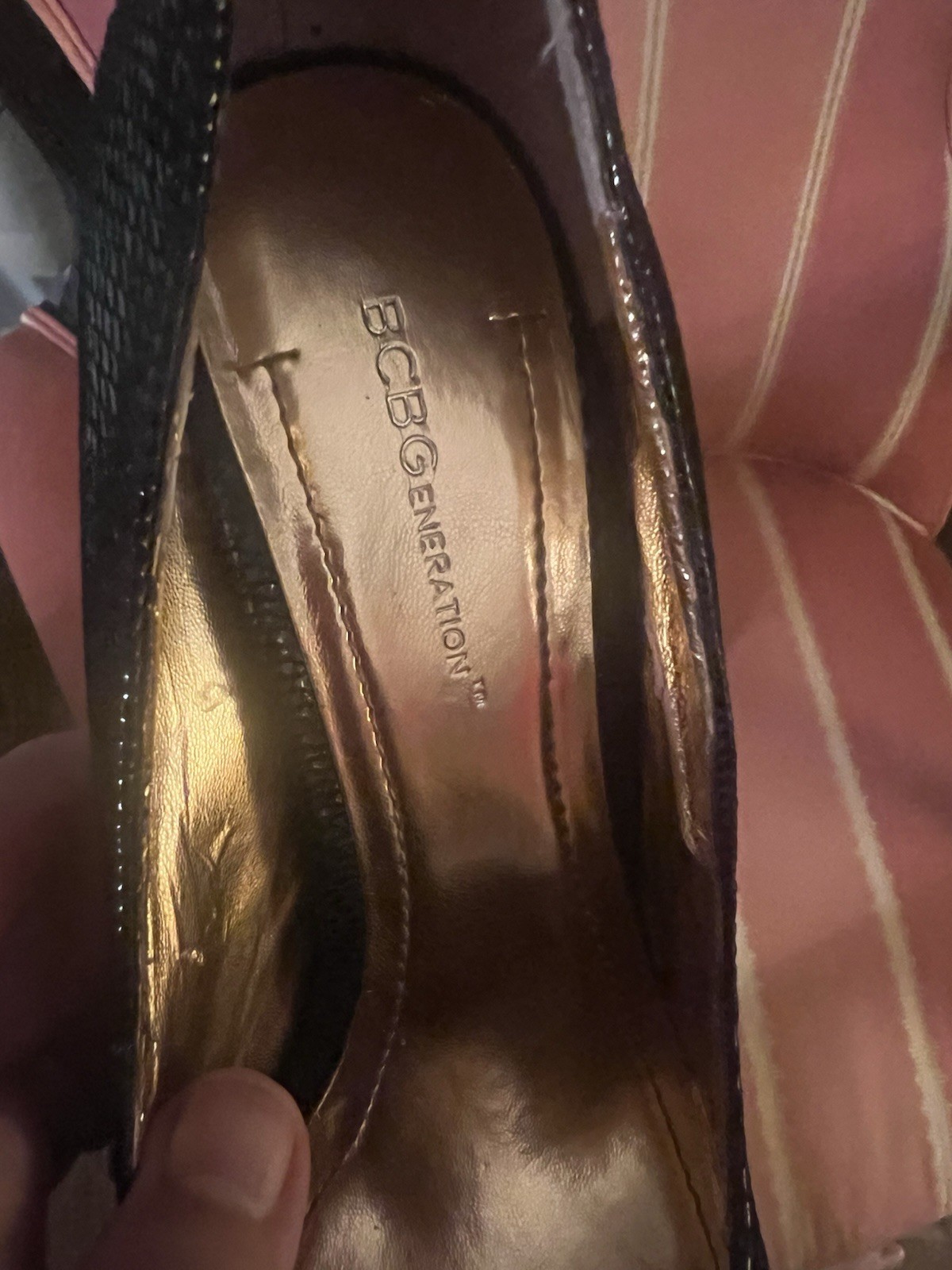 BCBGeneration Black Textured High Heels Sz 8
