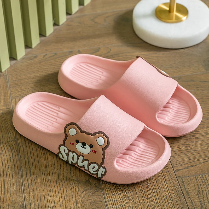 Women wearing slippers for summer outings, new indoor home, bathroom, anti slip
