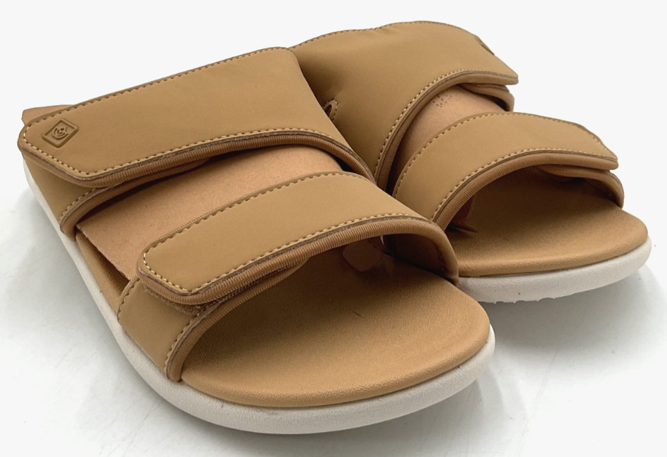 Spenco Kholo Nuevo Women’s Size 7.5 D (Wide) Champagne Comfort Slide Sandal NWOB
