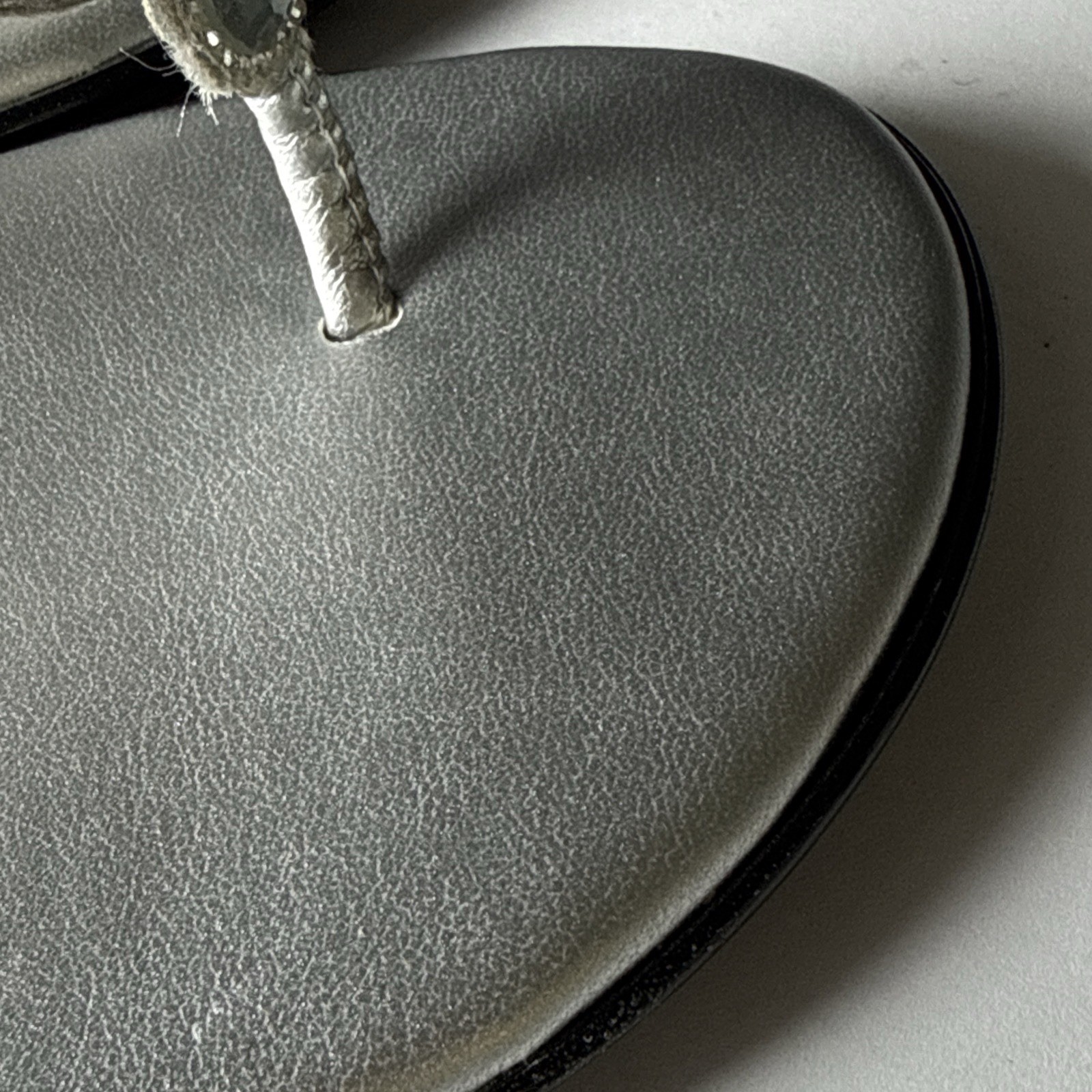 Toscanella Silver & Rhinestones Flip Flop Sandals Women’s Sz 8Mm Made In Italy