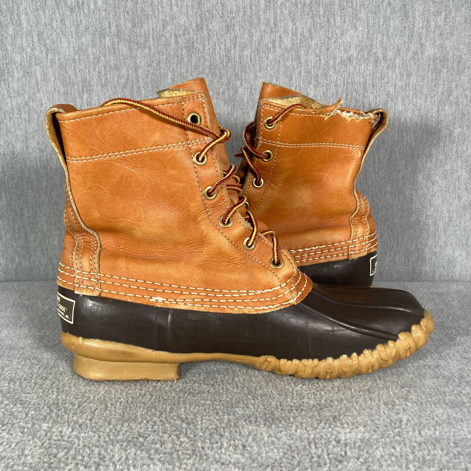 VTG LL BEAN Maine Hunting Shoe Boots Womens 6 N Tan Brown Bean Boots Waterproof