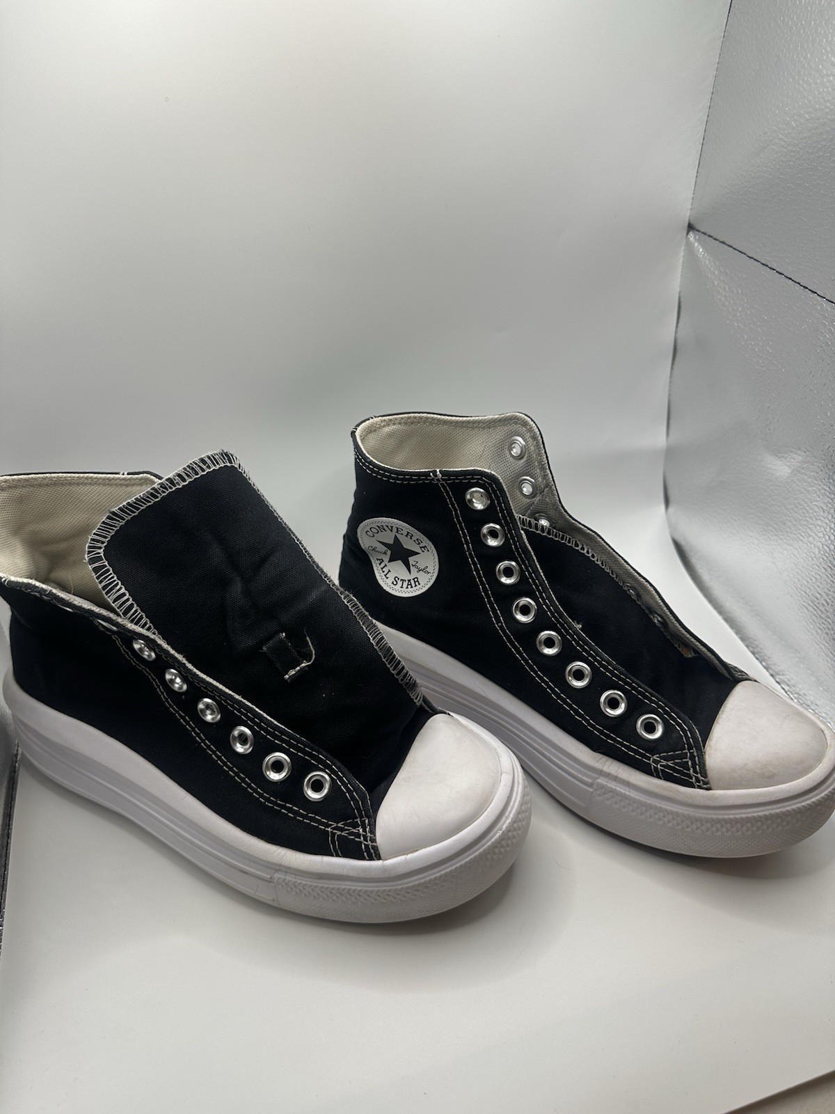Converse Chuck Taylor All Star Move Platform High Top Sneakers Black Women’s Si