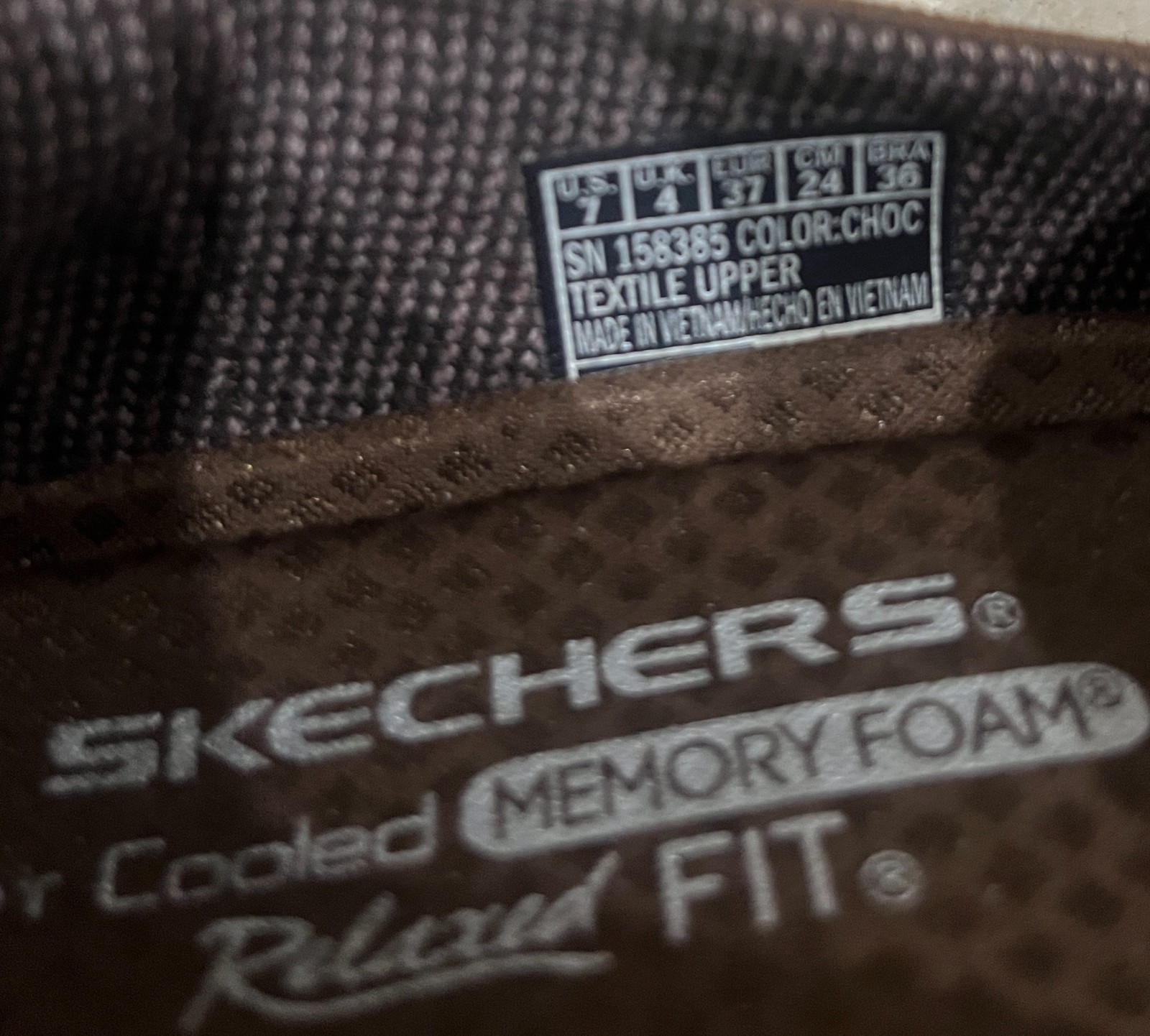Skechers Relaxed Fit Air-Cooled Memory Foam Women’s Size 7 Brown Slip-On Shoes