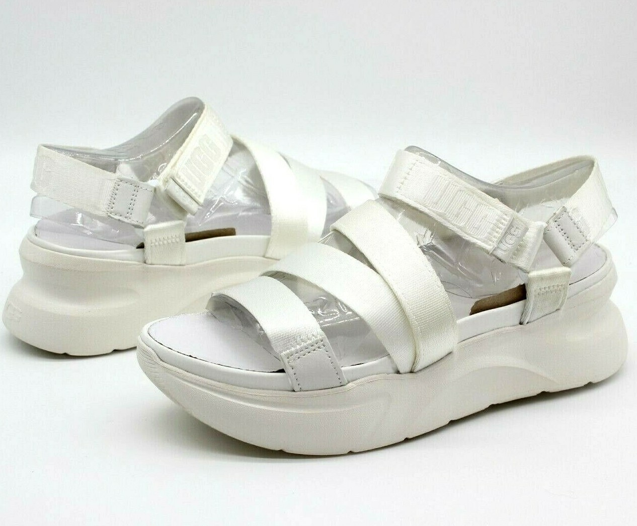 UGG LA Shores Sandal Strappy Platform White Color Size 9.5 US