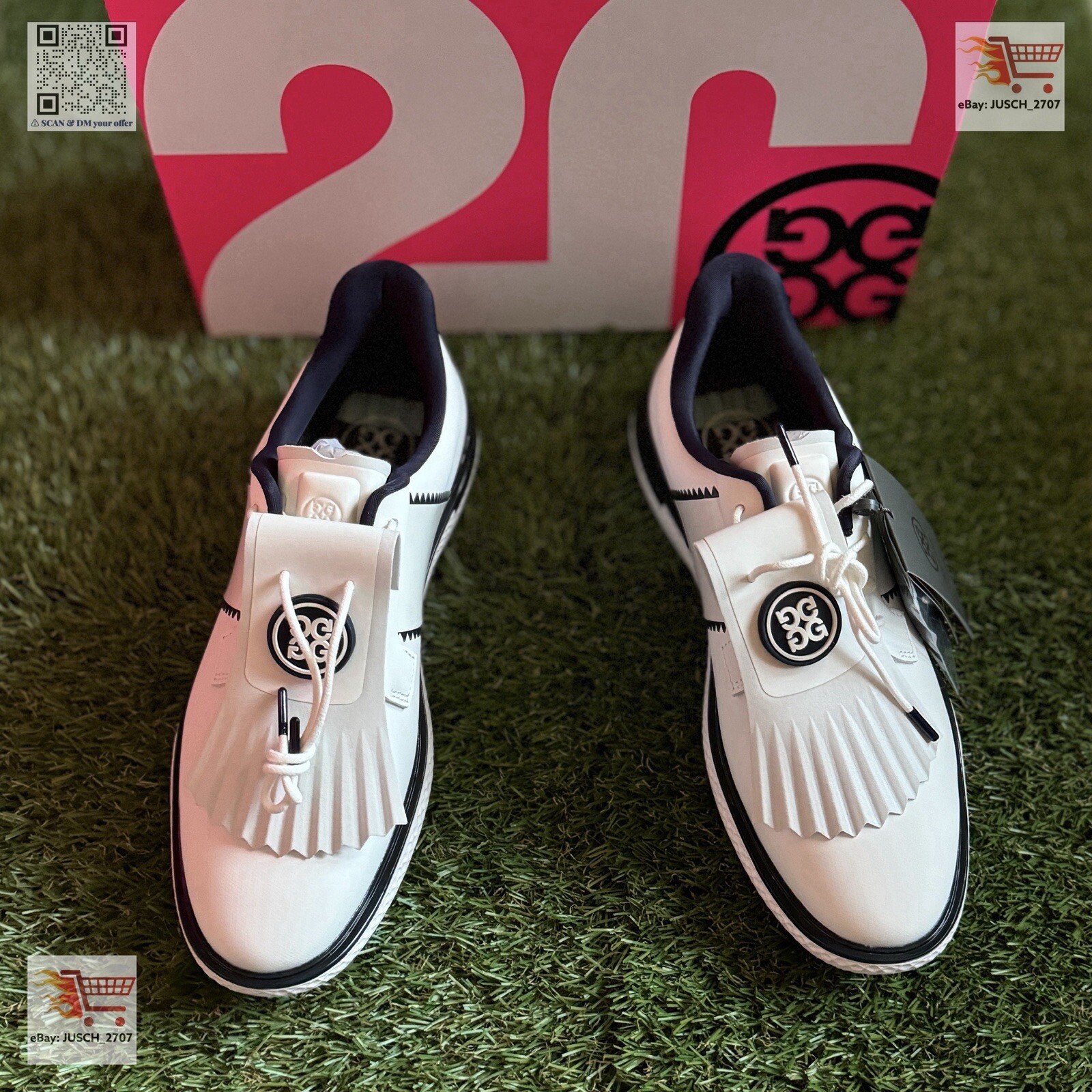 G/Fore Gfore G4 Gallivan2r Golf Shoes Sneaker⛳️ LADIES US 9.5 ⛳️ Blue Kiltie