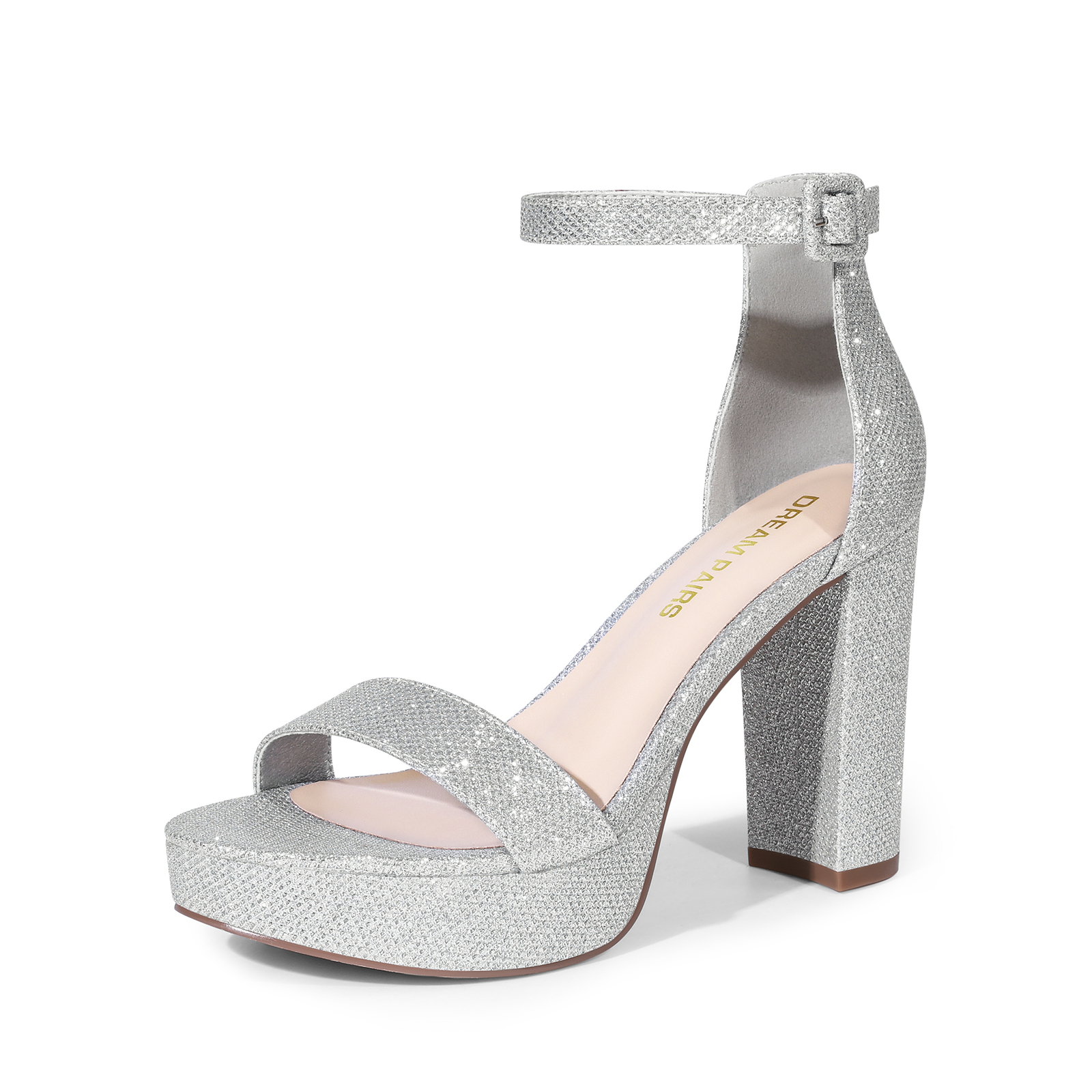 Women Heeled Sandals Platform Chunky Block Wedding Party Evening Dress Sandals~