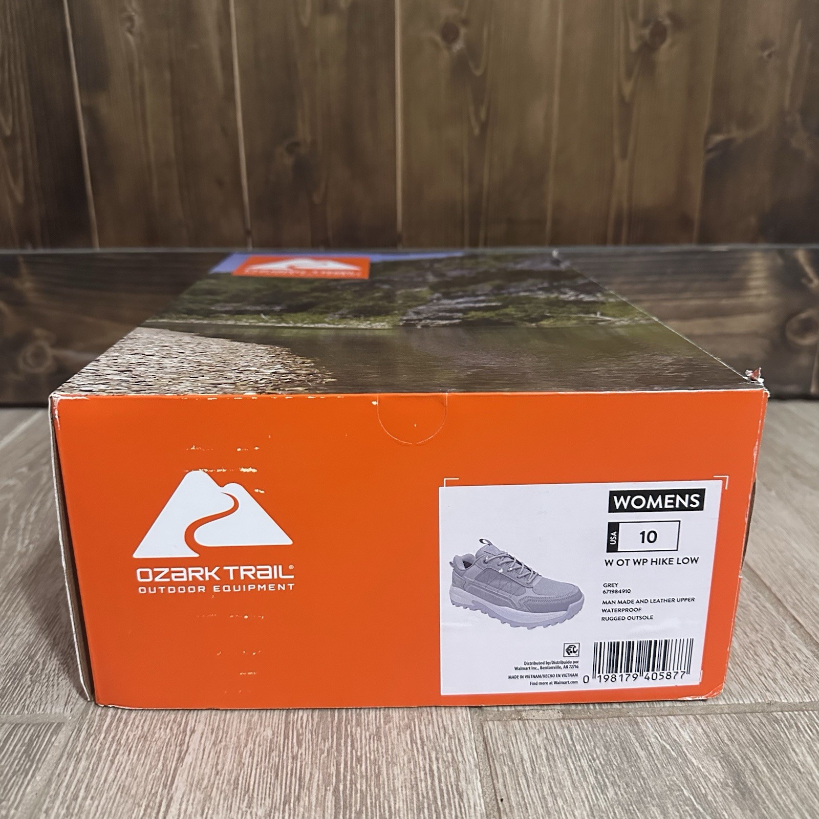NWB Ozark Trail Waterproof Hiking Sneaker Shoes W OT WP HIKE LOW Gray Size 10