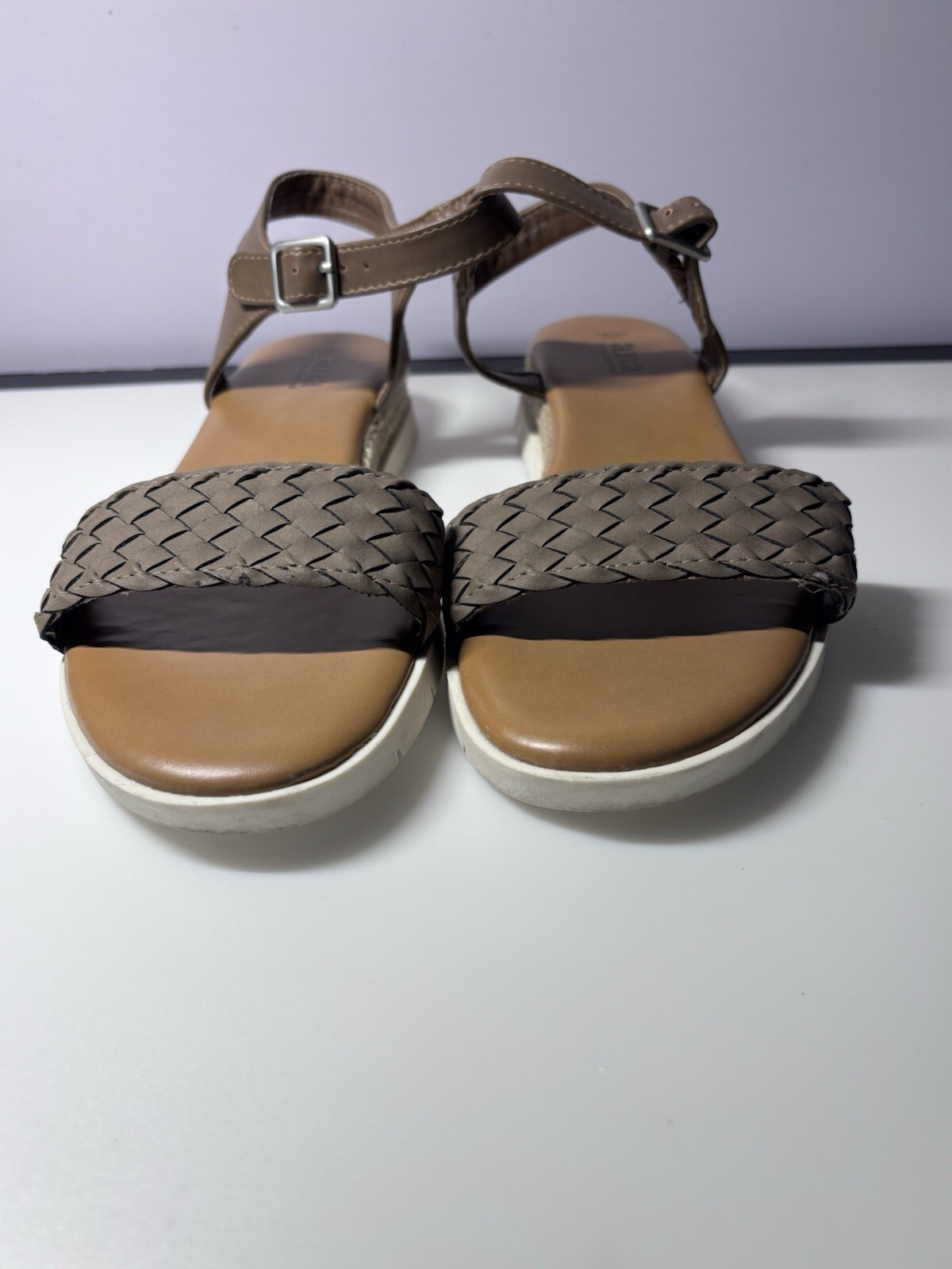 ANA Beige Size 9 Memory Foam Sandals