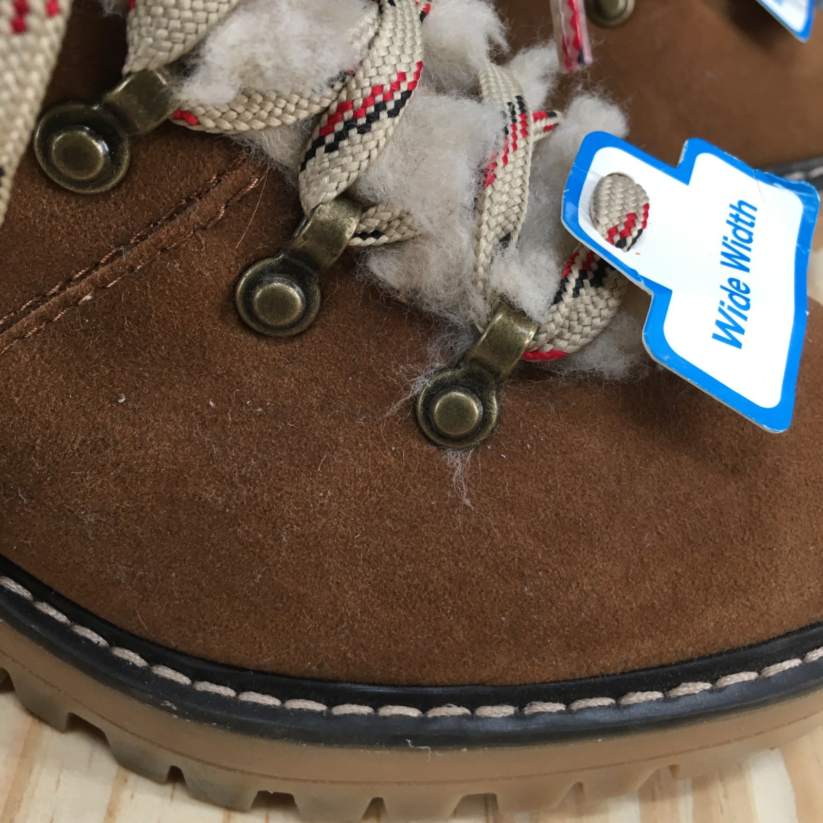 NEW Time And Tru Boots Womens 6.5W Cozy Hiker Ankle Bootie Brown Faux Fur Lined