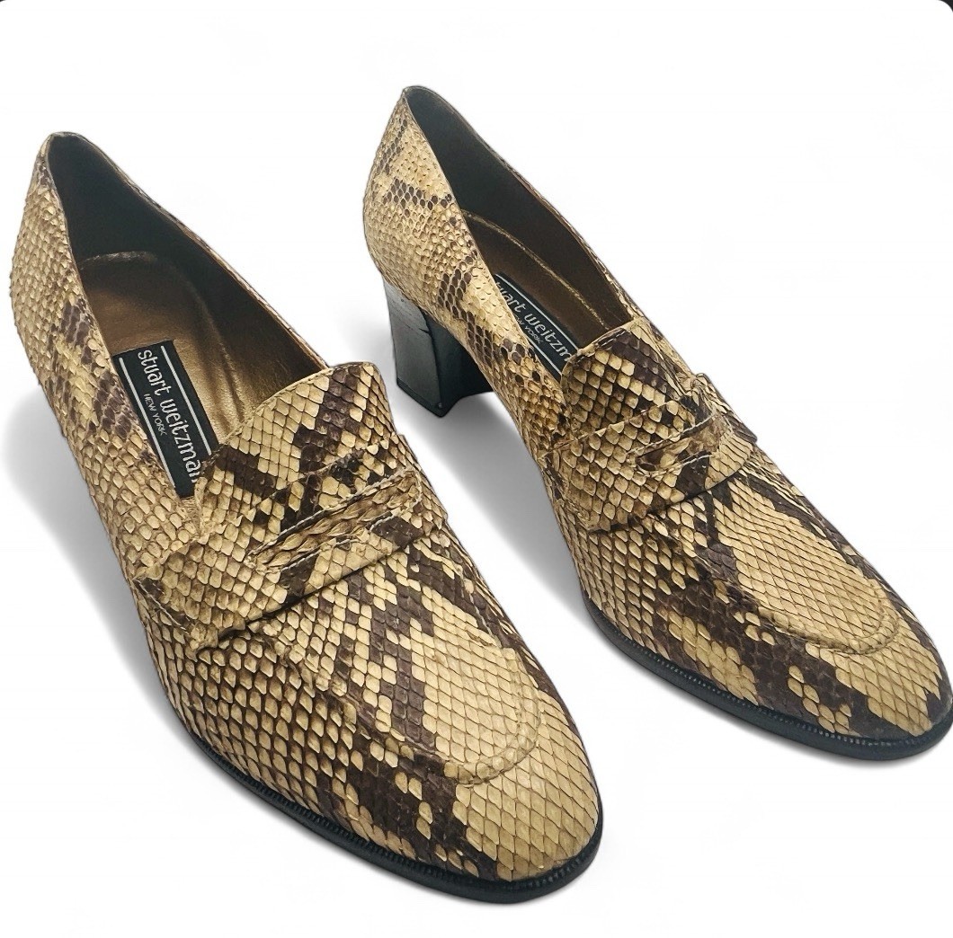 Vintage Stuart Weitzman Women’s Snakeskin Pumps Heels Shoes Size 9.5B