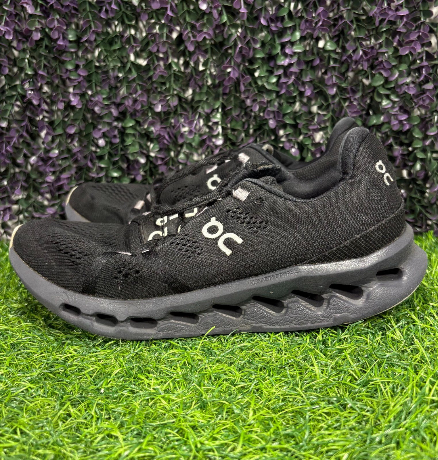 On Cloudsurfer Womens Size 8.5 All Black Athletic Running Shoes Sneaker Comfort