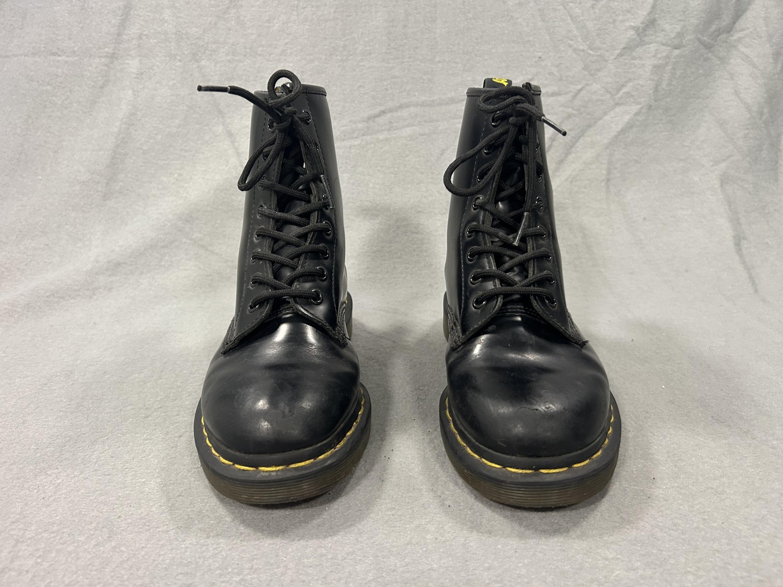 Dr. Martens Boots Women’s 6 Black Leather Combat Ankle 8 Eyes Punk Grunge