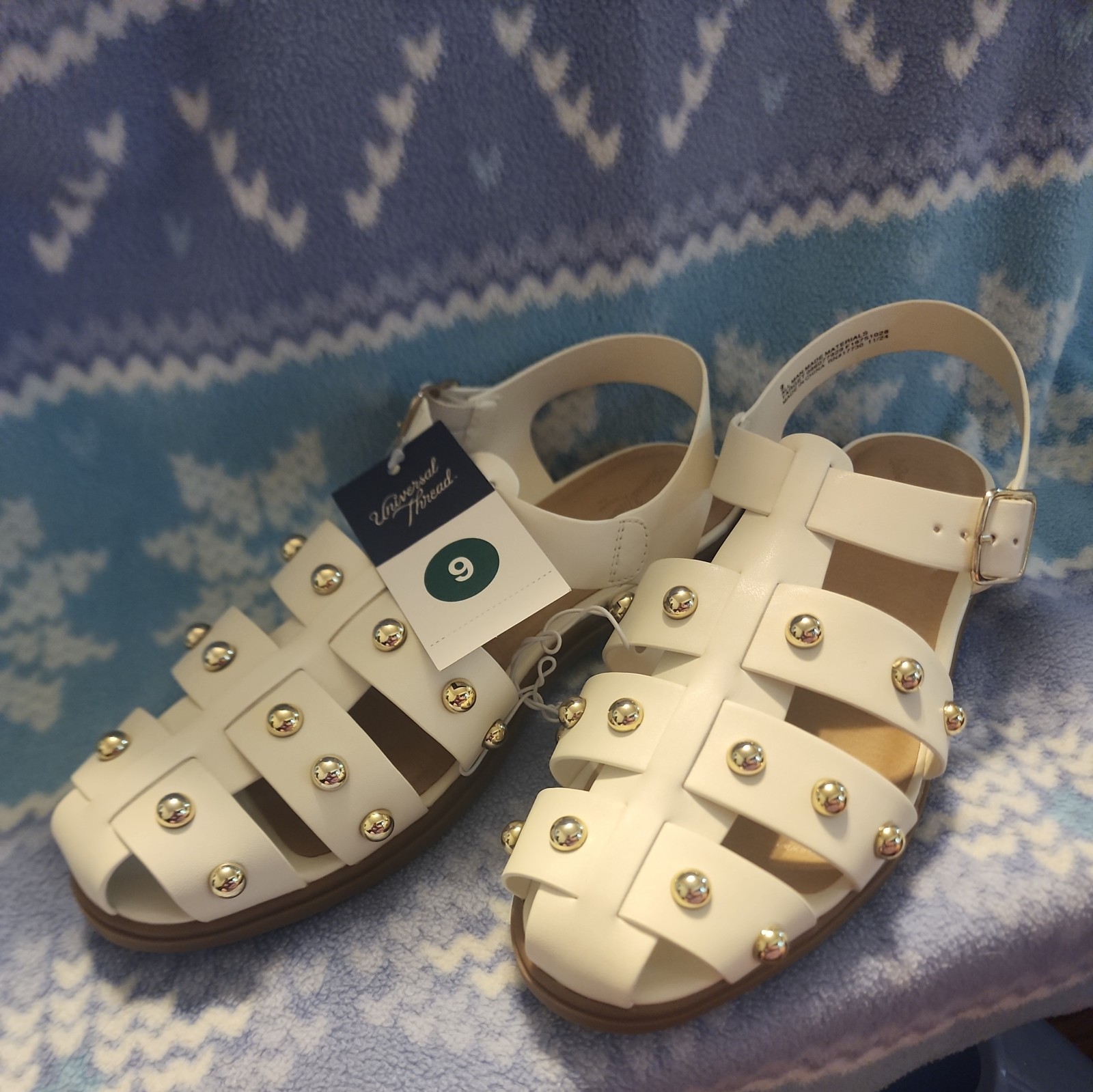 Women Winnie Wide Width Studded Fisherman summer Sandals – Universal Thread NWT