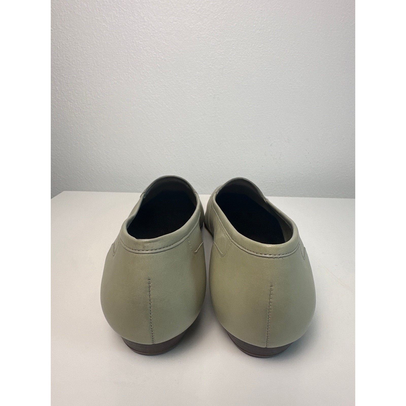 NIB Vtg Enzo Angiolini Liberty Green/Gray Leather Loafers Made in Brazil | 11 M