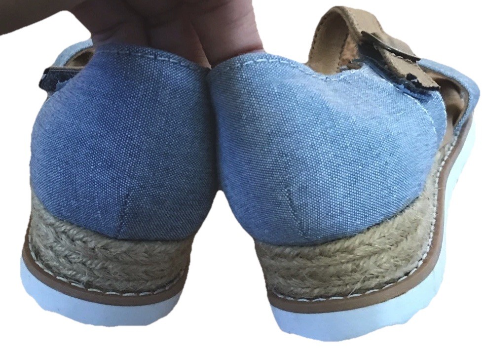 Skechers Blue Brown White Straps Adjustable Sandals Womans US 5 *See Description
