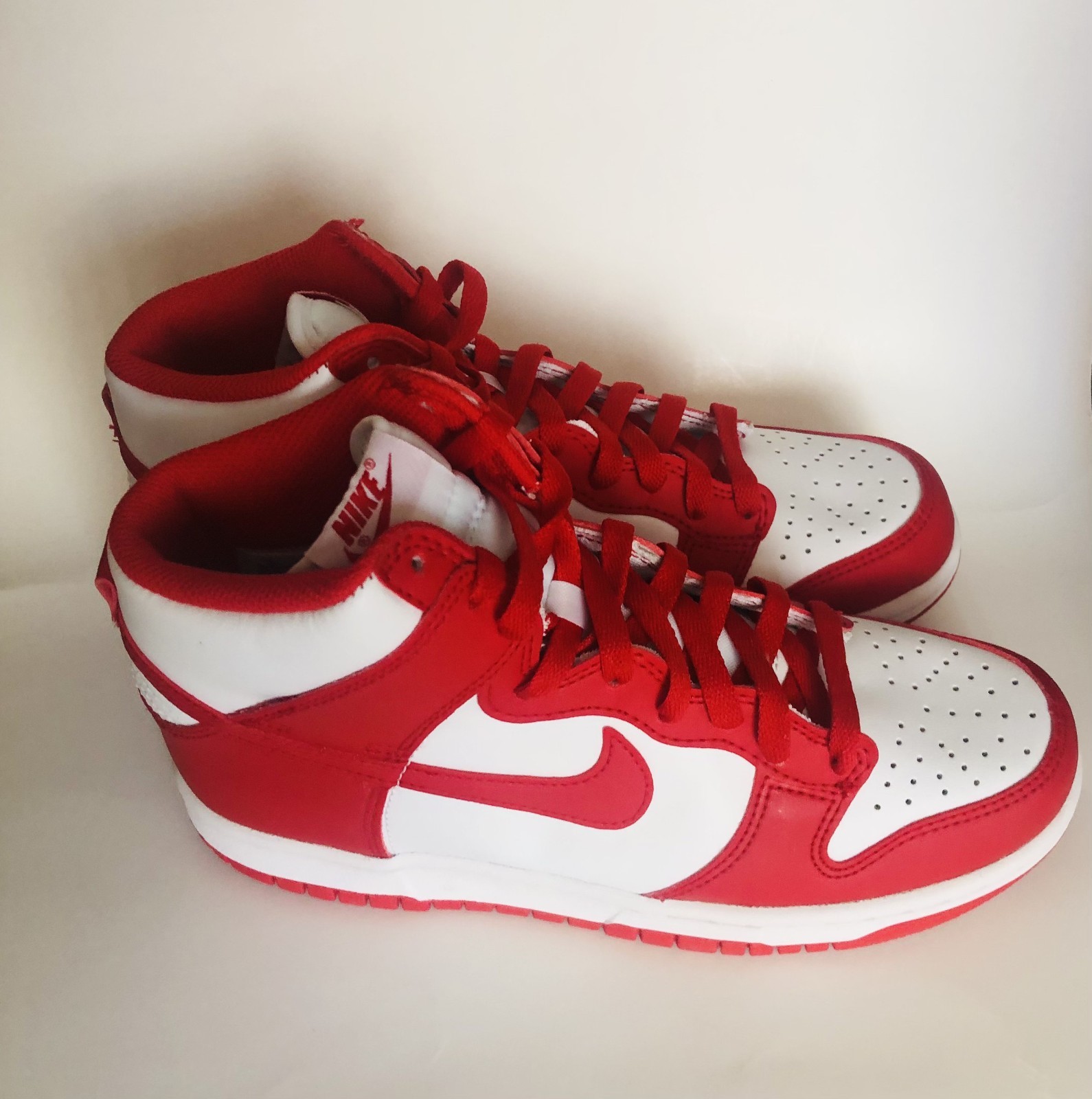 Nike Dunk High GS White University Red – DB2179-106 – Size 6.5 y – New
