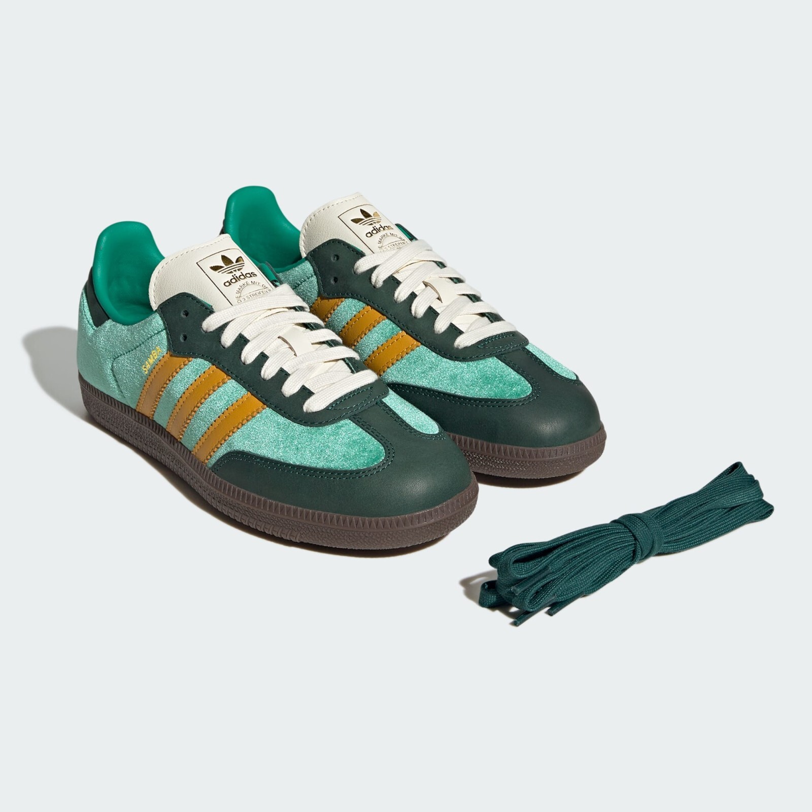 Adidas W Samba OG Original Shoes Court Green/Preloved Yellow JI2681 US 4-12