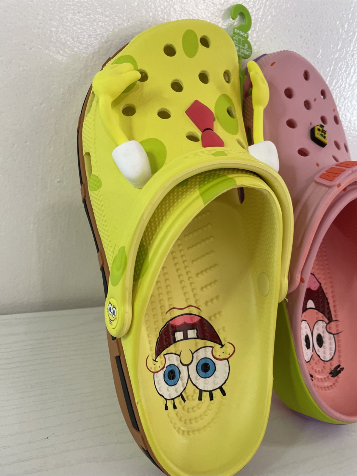 M11 Crocs SpongeBob & Patrick Clogs Shoes Unworn New With Tags Custom Pair