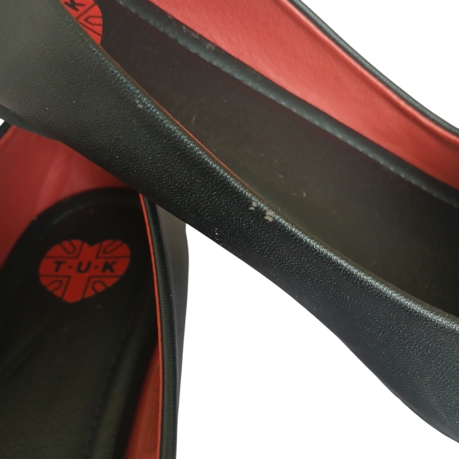 NWOB T.U.K Kitty Cat Ballet Flats Women’s 7 Black Goth Punk Grunge Whimsigoth