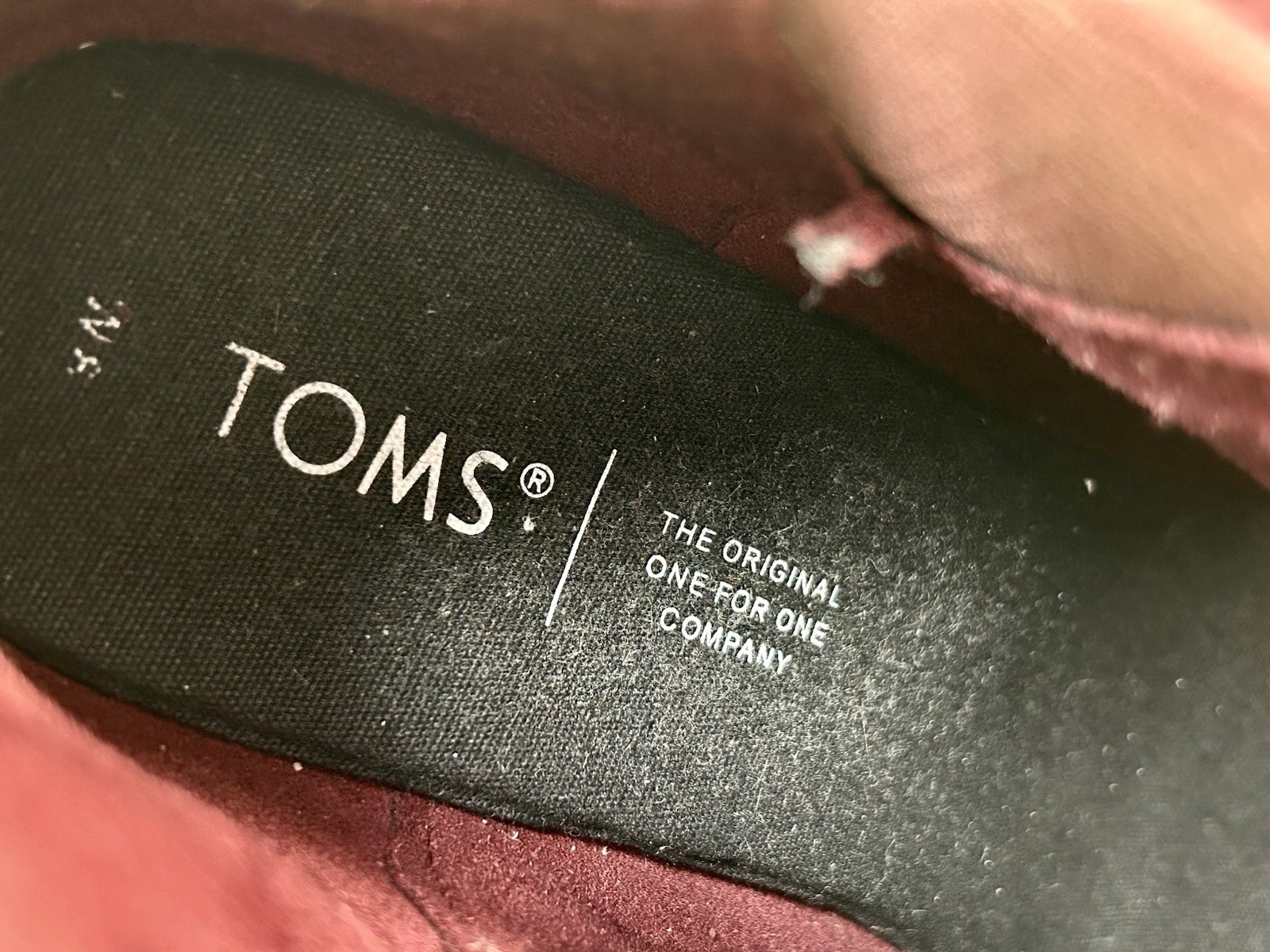 TOMS Kaia Womens Ankle Booties Sz 8 Rose Suede Slip On Round Toe Wedge “MINT”