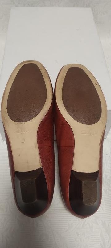 ladies clarks heels brown leather 41.5