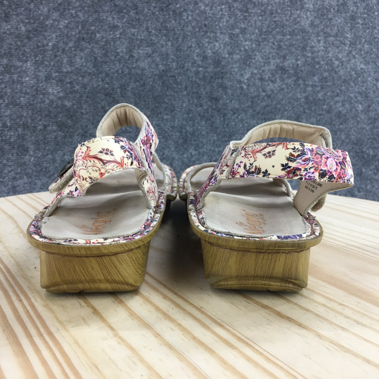 Alegria Sandals Womens 41 Muticolor Vienna Ankle Straps Leather Floral Casual