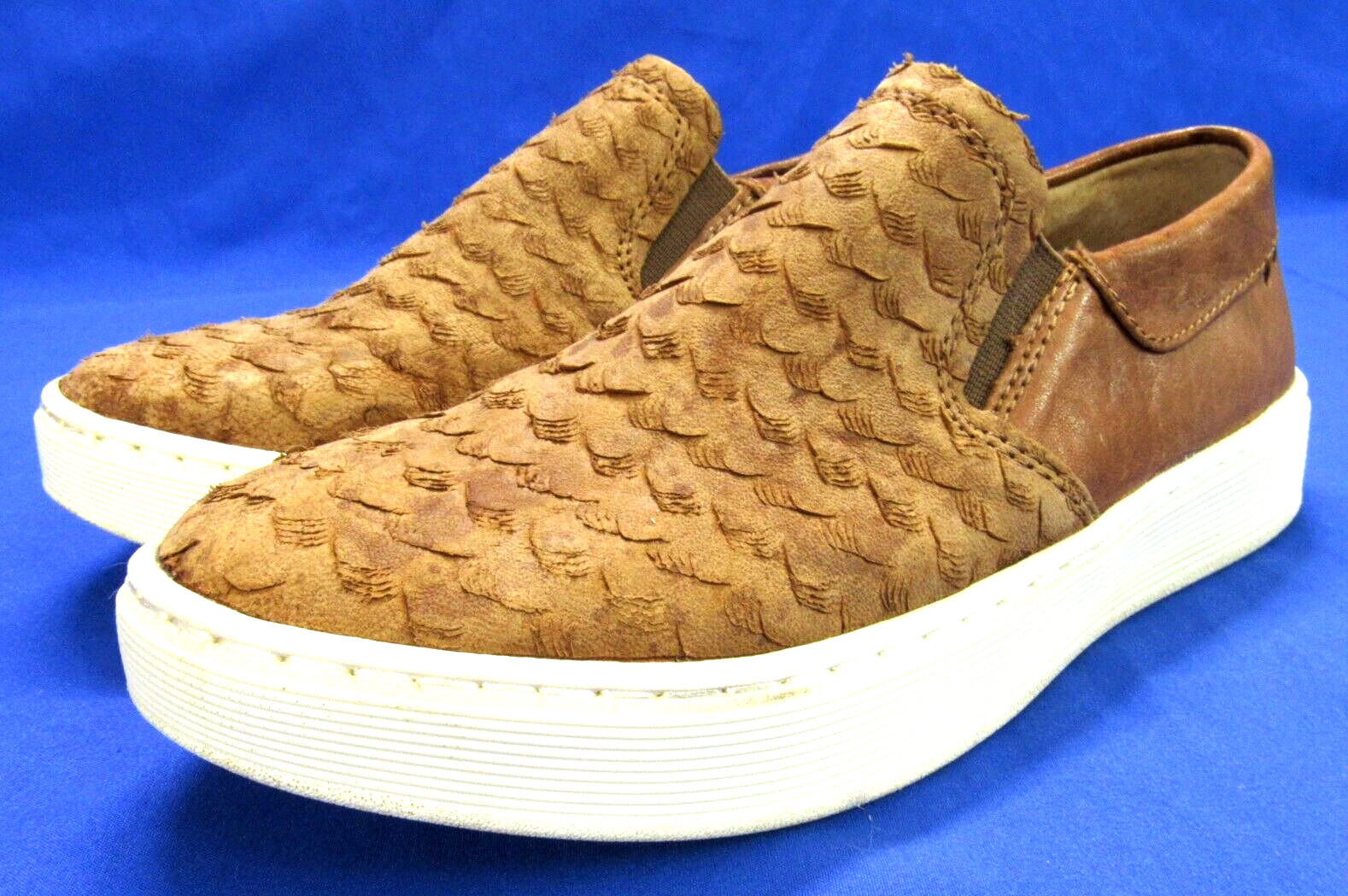 SOFFT Somers III BROWN Exotic Print Leather SLIP-ON Comfort Fashion Sneakers 6M