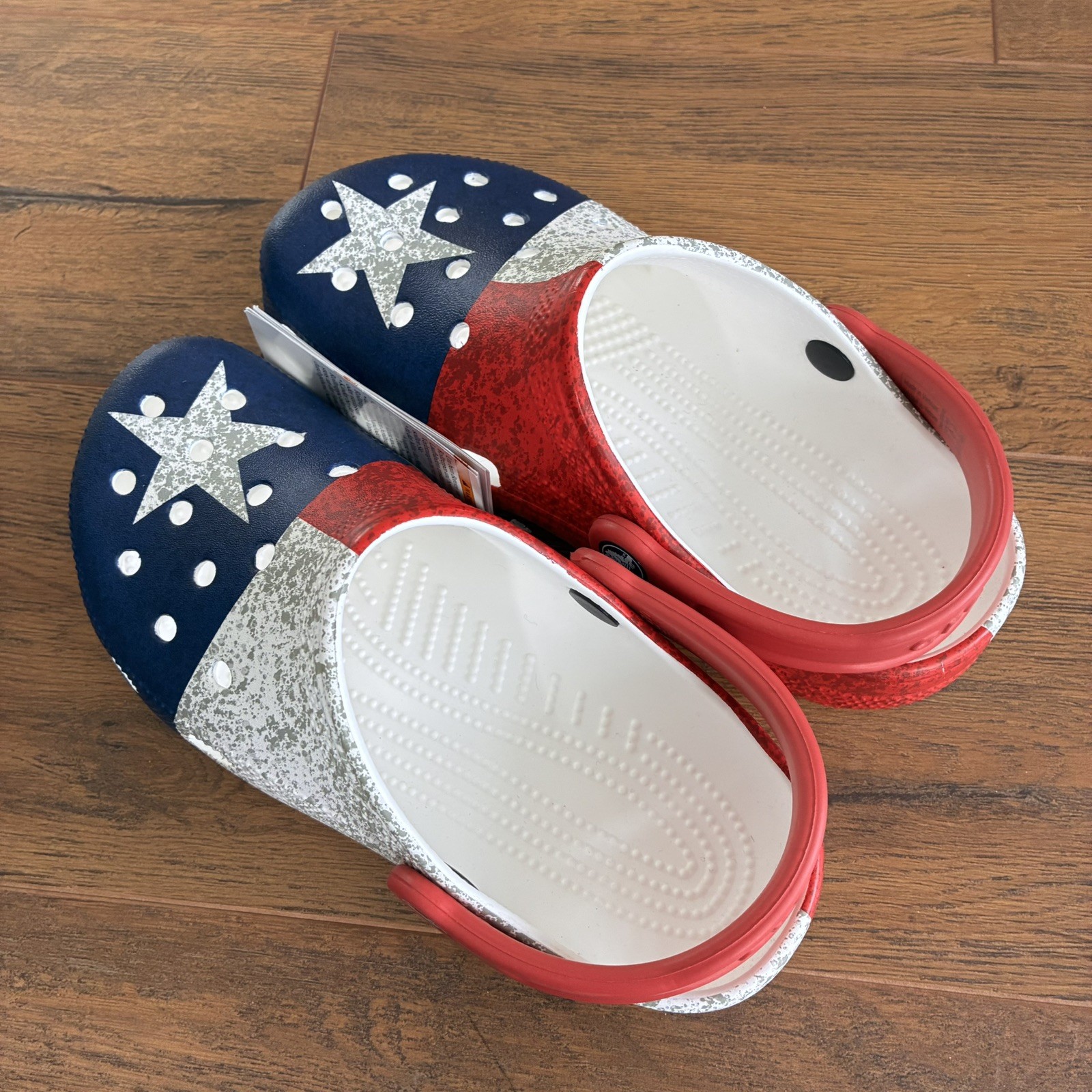 Crocs Classic Texas Flag Clog Men 4 Women 6 Red White Blue Lone Star Patriotic