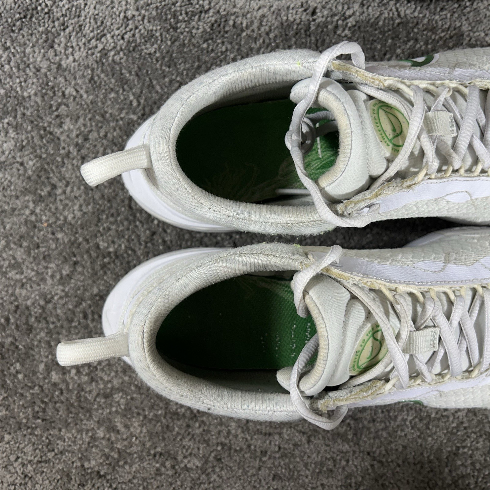 Nike Court Air Zoom Pro 8mm DV3285-103 Women’s Size 7.5 White Green Shoes Used