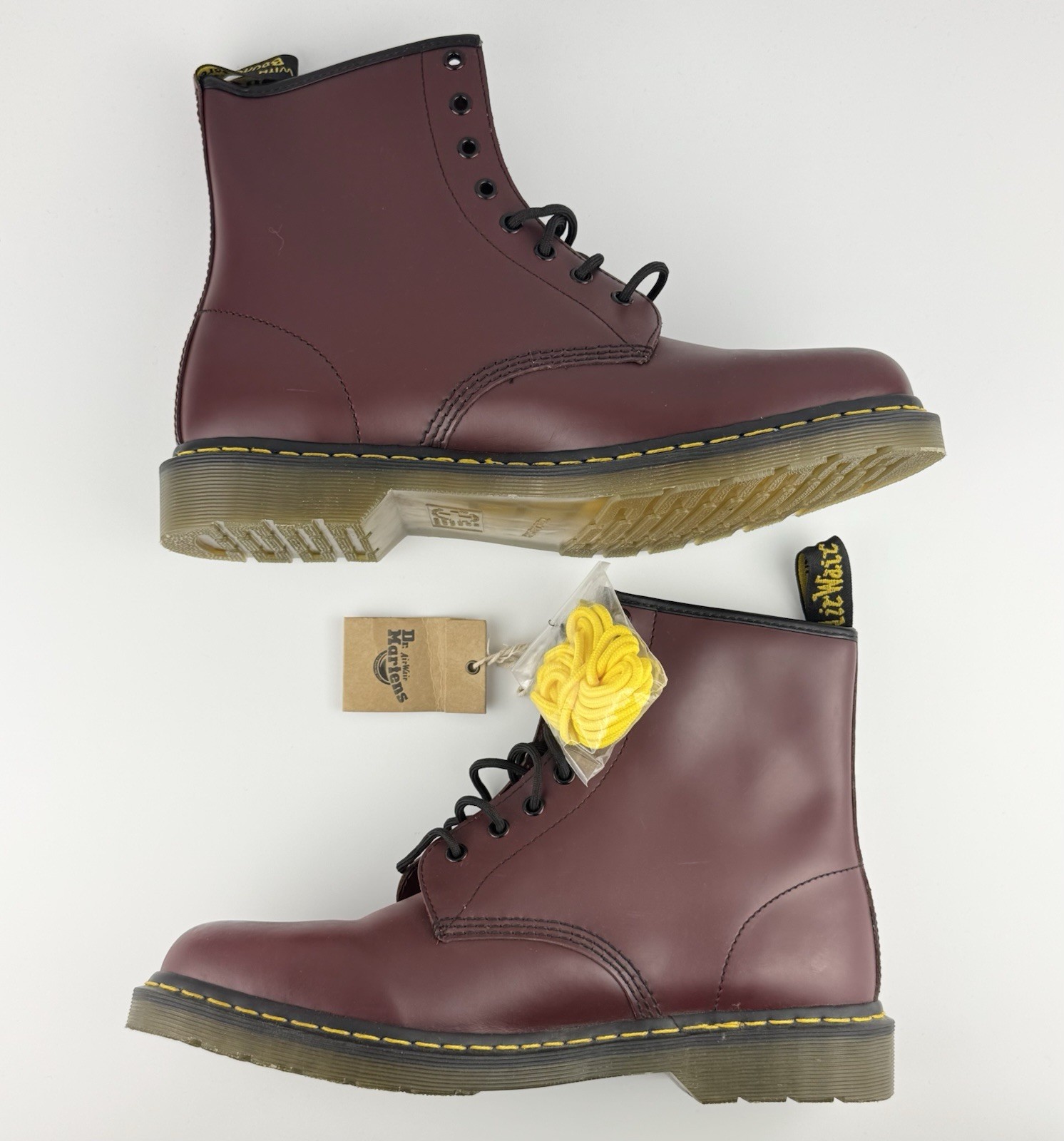 NEW Dr. Martens 1460 Men’s Cherry Red Smooth Leather Boots Size 13M, $370