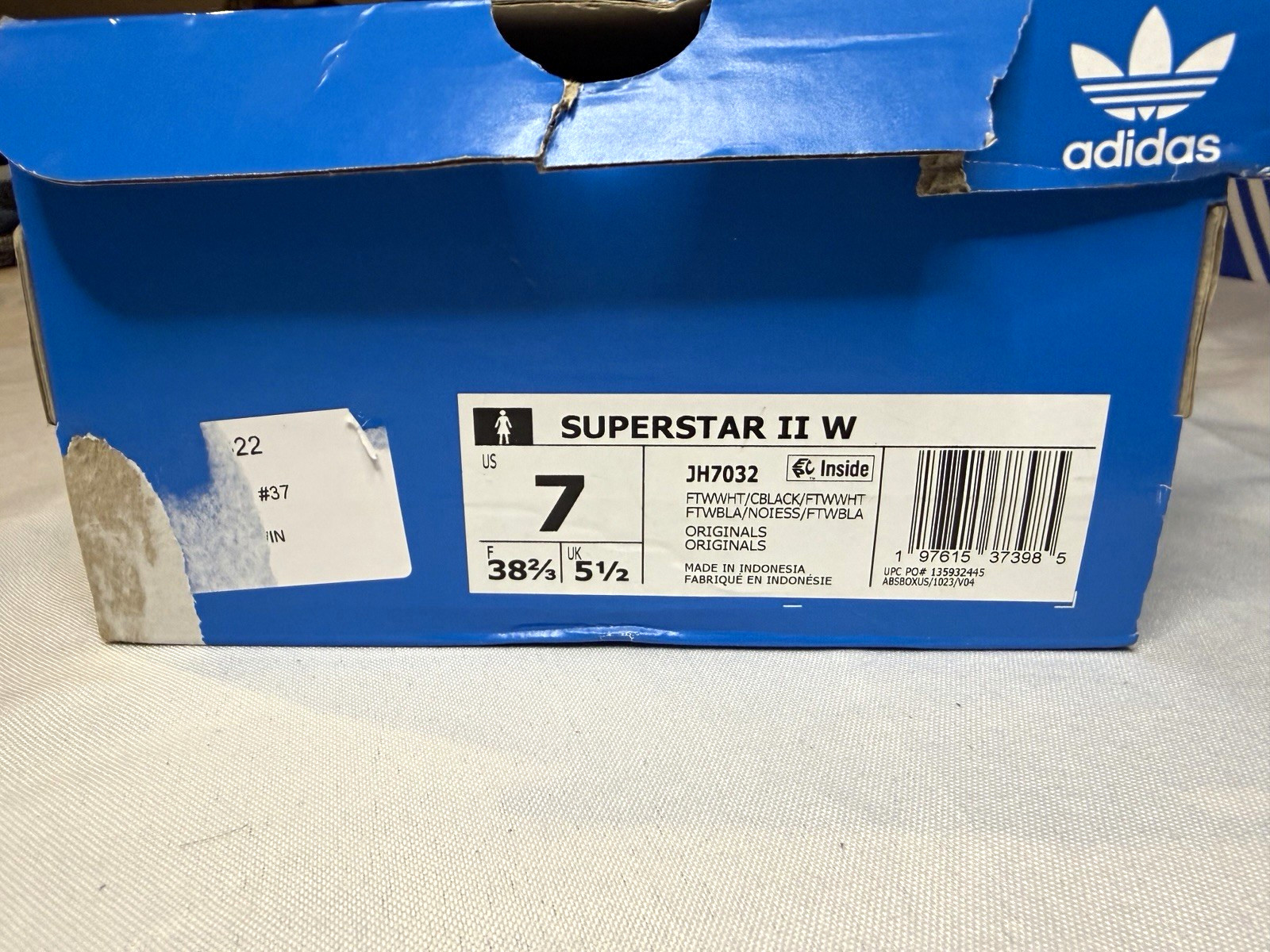 adidas Superstar II W Women’s Size 7 White Black JH7032 New w/ Box