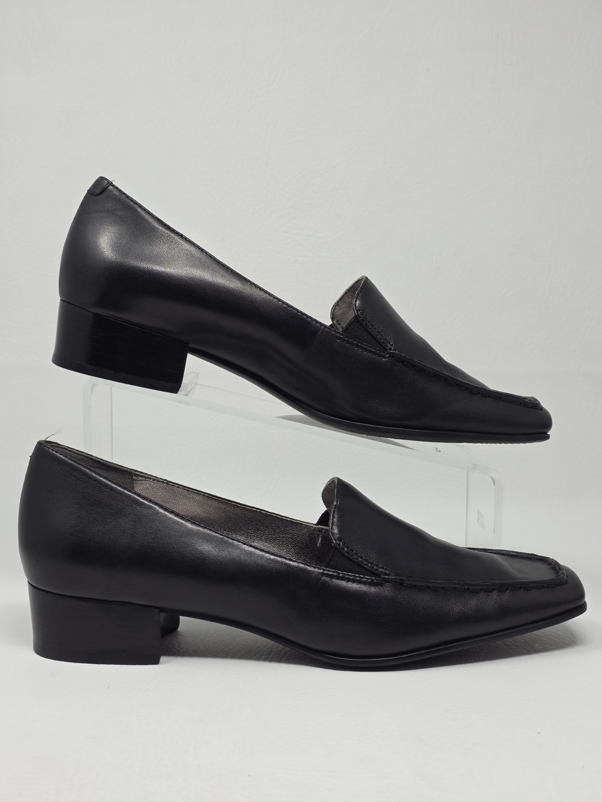 Ecco Women’s Size EU 41 US 10-10.5 Black Leather Flats Shoes Loafers Pre-owned