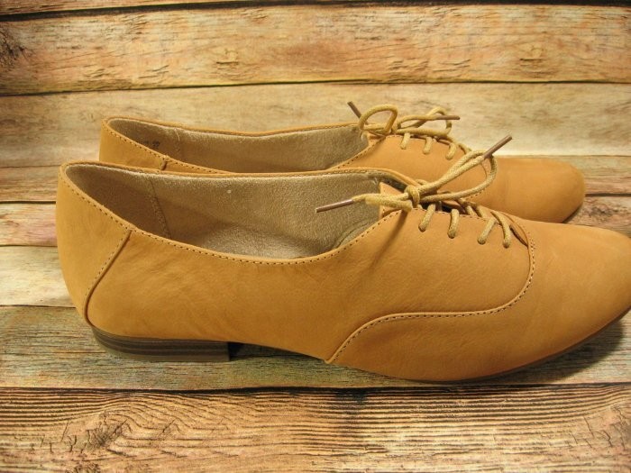 Womens Naturalizer Leal Tan Leather Oxford Lace Up Shoes Sz 10 N5 Comfort